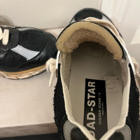 Women's Dad-Star in black mesh and nappa with ice-colored star. - Picture 4 of 12